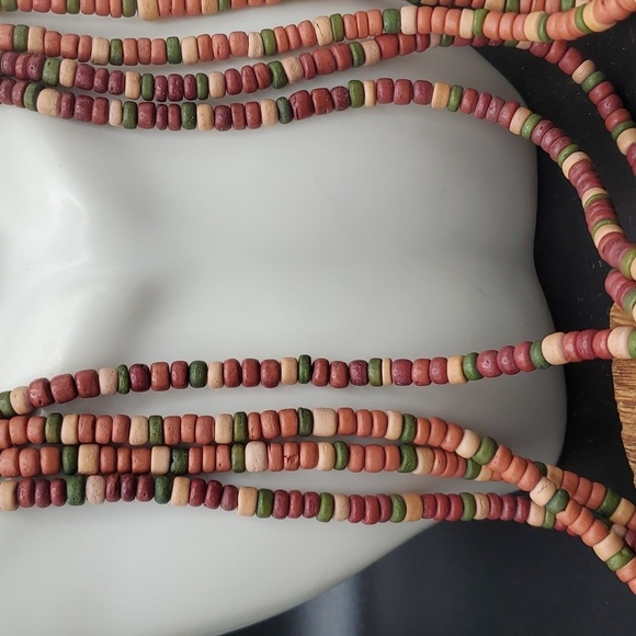 N2914‎ unakite heishi shell african necklace - Picture 3 of 4